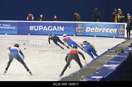 ISU European Short Track Speed Skating Championships January 24-26, 2020 Debrecen, Hungary-stock-foto
