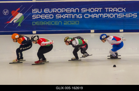 ISU European Short Track Speed Skating Championships January 24-26, 2020 Debrecen, Hungary-stock-foto