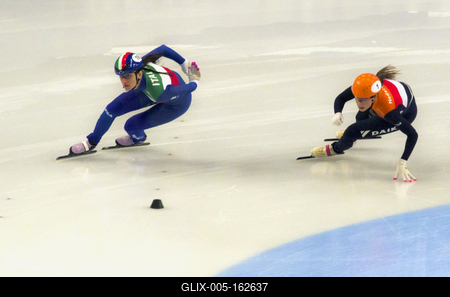 ISU European Short Track Speed Skating Championships January 24-26, 2020 Debrecen, Hungary-stock-foto