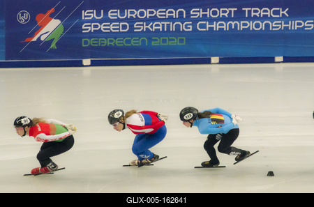 ISU European Short Track Speed Skating Championships January 24-26, 2020 Debrecen, Hungary-stock-foto