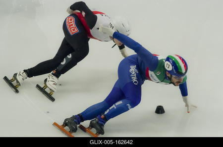 ISU European Short Track Speed Skating Championships January 24-26, 2020 Debrecen, Hungary-stock-foto