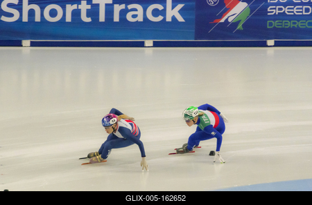 ISU European Short Track Speed Skating Championships January 24-26, 2020 Debrecen, Hungary-stock-foto