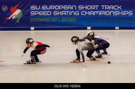 ISU European Short Track Speed Skating Championships January 24-26, 2020 Debrecen, Hungary-stock-foto