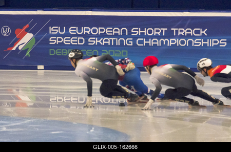 ISU European Short Track Speed Skating Championships January 24-26, 2020 Debrecen, Hungary-stock-foto