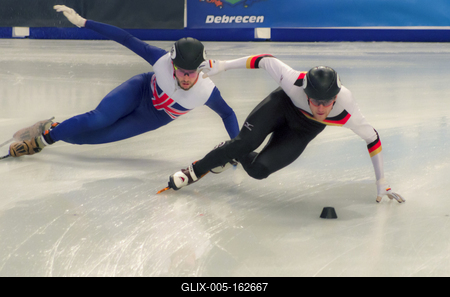 ISU European Short Track Speed Skating Championships January 24-26, 2020 Debrecen, Hungary-stock-foto