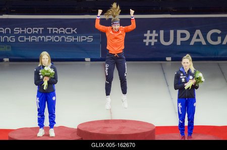 ISU European Short Track Speed Skating Championships January 24-26, 2020 Debrecen, Hungary-stock-foto