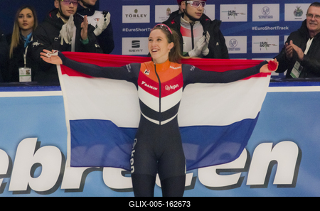 ISU European Short Track Speed Skating Championships January 24-26, 2020 Debrecen, Hungary-stock-foto