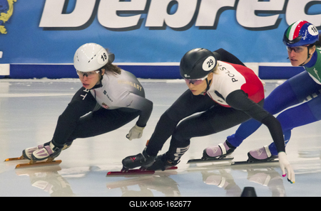 ISU European Short Track Speed Skating Championships January 24-26, 2020 Debrecen, Hungary-stock-foto