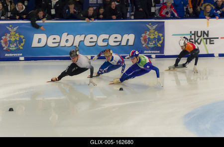 ISU European Short Track Speed Skating Championships January 24-26, 2020 Debrecen, Hungary-stock-foto