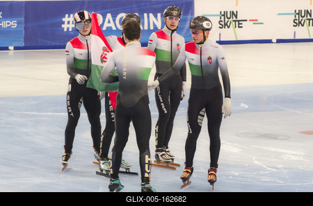 ISU European Short Track Speed Skating Championships January 24-26, 2020 Debrecen, Hungary-stock-foto