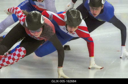 ISU European Short Track Speed Skating Championships January 24-26, 2020 Debrecen, Hungary-stock-foto