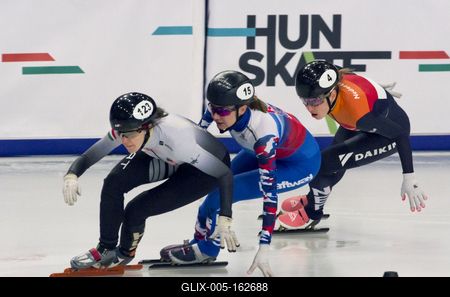 ISU European Short Track Speed Skating Championships January 24-26, 2020 Debrecen, Hungary-stock-foto