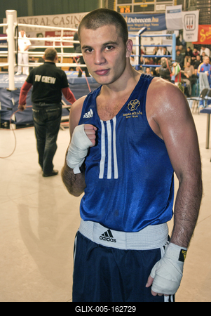 Bacskai Balázs bokszoló-stock-foto