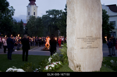 Trianoni megemlékezés 2020 Hajdúszoboszló-stock-foto