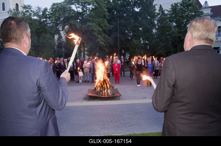 Trianoni megemlékezés 2020 Hajdúszoboszló-stock-foto