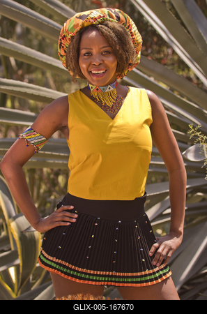 Zulu girl-stock-foto