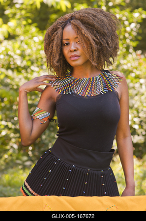 Zulu girl-stock-foto