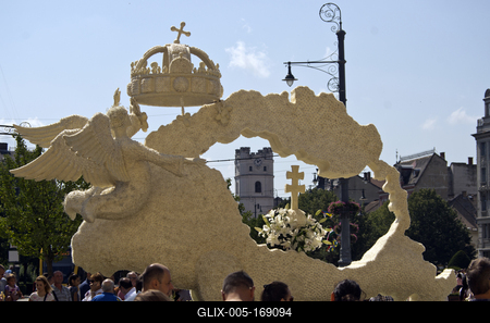Flowerart car carnival 2020 Hungary/Debrecen-stock-foto