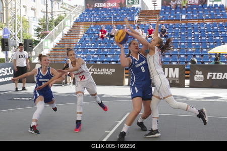 3X3 Street Basketball DEBRECEN/HUNGARY-stock-foto