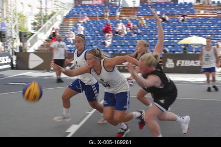 3X3 Street Basketball DEBRECEN/HUNGARY-stock-foto