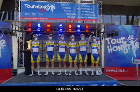 Tour de Hongrie 2020 2th stage-stock-foto