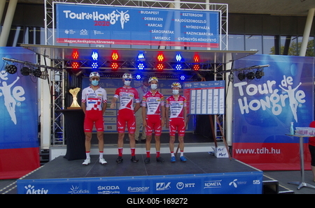 Tour de Hongrie 2020 2th stage-stock-foto