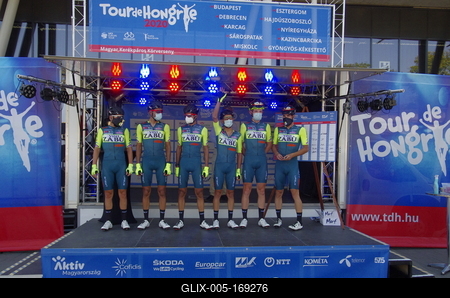 Tour de Hongrie 2020 2th stage-stock-foto