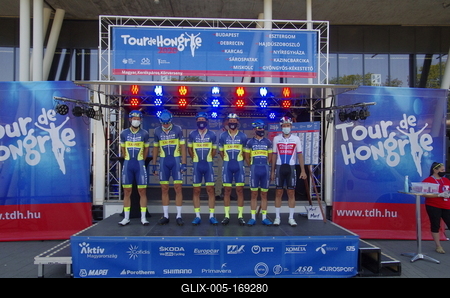 Tour de Hongrie 2020 2th stage-stock-foto