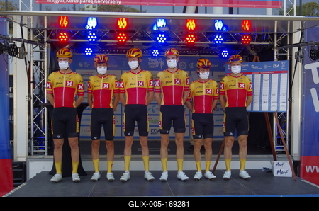 Tour de Hongrie 2020 2th stage-stock-foto