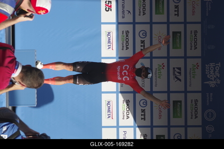 Tour de Hongrie 2020 2th stage-stock-foto