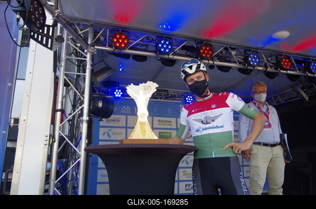 Tour de Hongrie 2020 2th stage-stock-foto