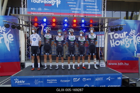 Tour de Hongrie 2020 2th stage-stock-foto