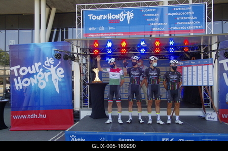 Tour de Hongrie 2020 2th stage-stock-foto