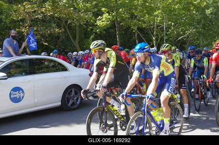 Tour de Hongrie 2020 2th stage-stock-foto