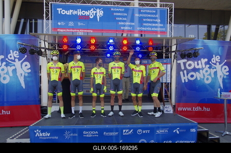 Tour de Hongrie 2020 2th stage-stock-foto