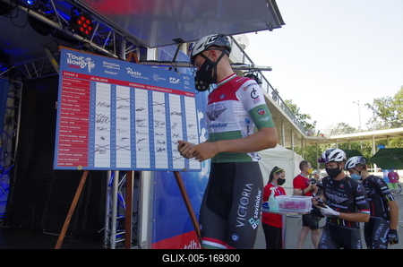 Tour de Hongrie 2020 2th stage-stock-foto