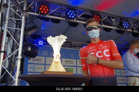 Tour de Hongrie 2020 2th stage-stock-foto