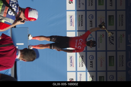 Tour de Hongrie 2020 2th stage-stock-foto