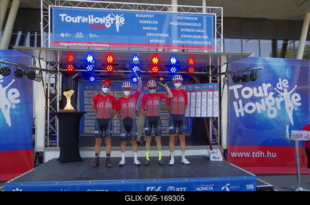 Tour de Hongrie 2020 2th stage-stock-foto