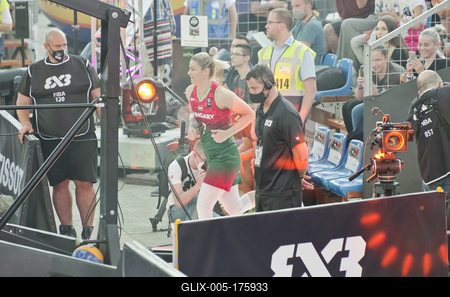 FIBA 3x3 Olympic Qualifying Tournament 2021 DEBRECEN/HUNGARY-stock-foto