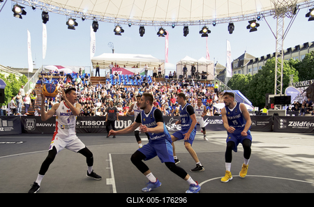 FIBA 3x3 Olympic Qualifying Tournament 2021 DEBRECEN/HUNGARY-stock-foto