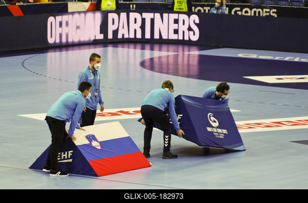 Mens' EHF Euro 2022 Debrecen(Főnix Arena)Slovenia v North Macedonia-stock-foto
