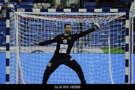 Mens' EHF Euro 2022 Debrecen(Főnix Arena)Slovenia v North Macedonia-stock-foto