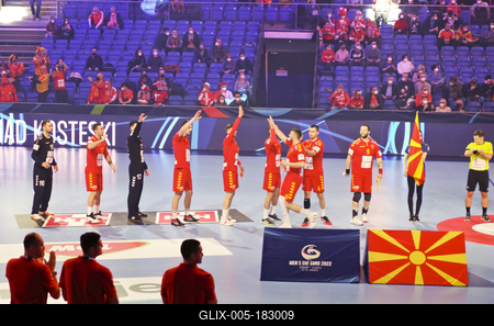 Mens' EHF Euro 2022 Debrecen(Főnix Arena)-stock-foto