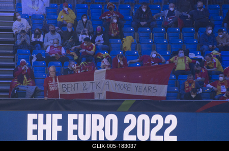 Mens' EHF Euro 2022 Debrecen(Főnix Arena)Denmark v Montenegro-stock-foto