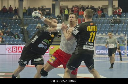 Mens' EHF Euro 2022 Debrecen(Főnix Arena)Denmark v Montenegro-stock-foto