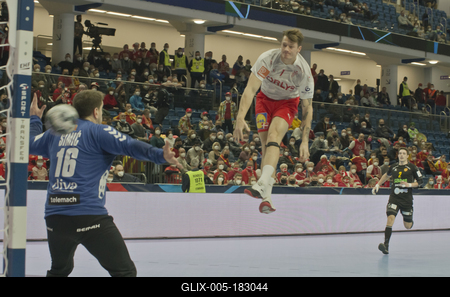 Mens' EHF Euro 2022 Debrecen(Főnix Arena)Denmark v Montenegro-stock-foto