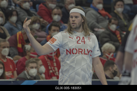 Mens' EHF Euro 2022 Debrecen(Főnix Arena)Denmark v Montenegro-stock-foto