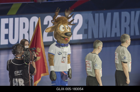 Mens' EHF Euro 2022 Debrecen(Főnix Arena)Denmark v Montenegro-stock-foto