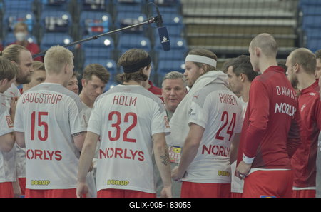 Mens' EHF Euro 2022 Debrecen(Főnix Arena)Denmark v Montenegro-stock-foto